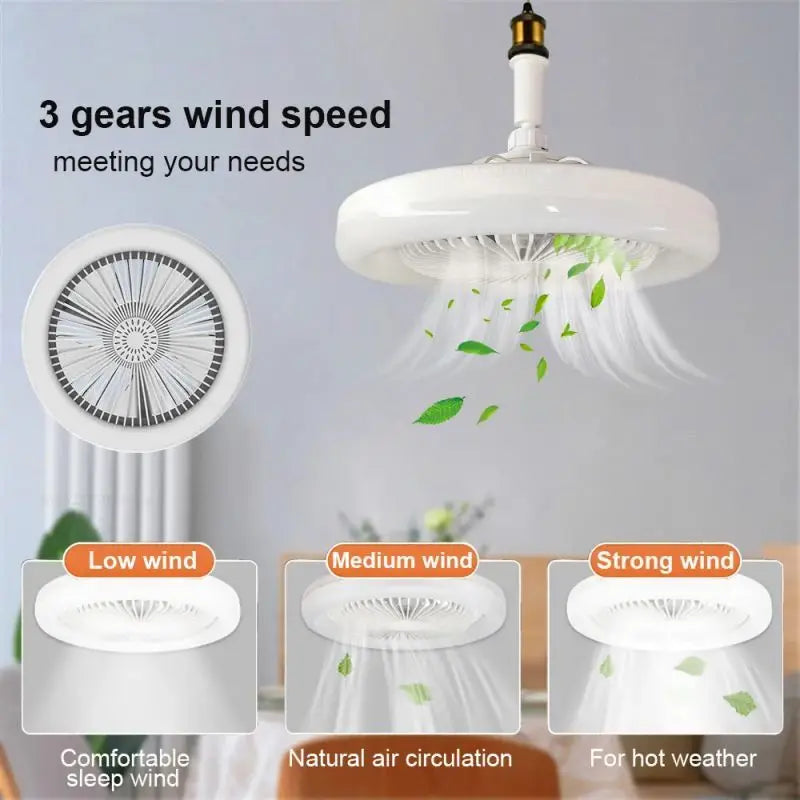 LED Light Socket Fan